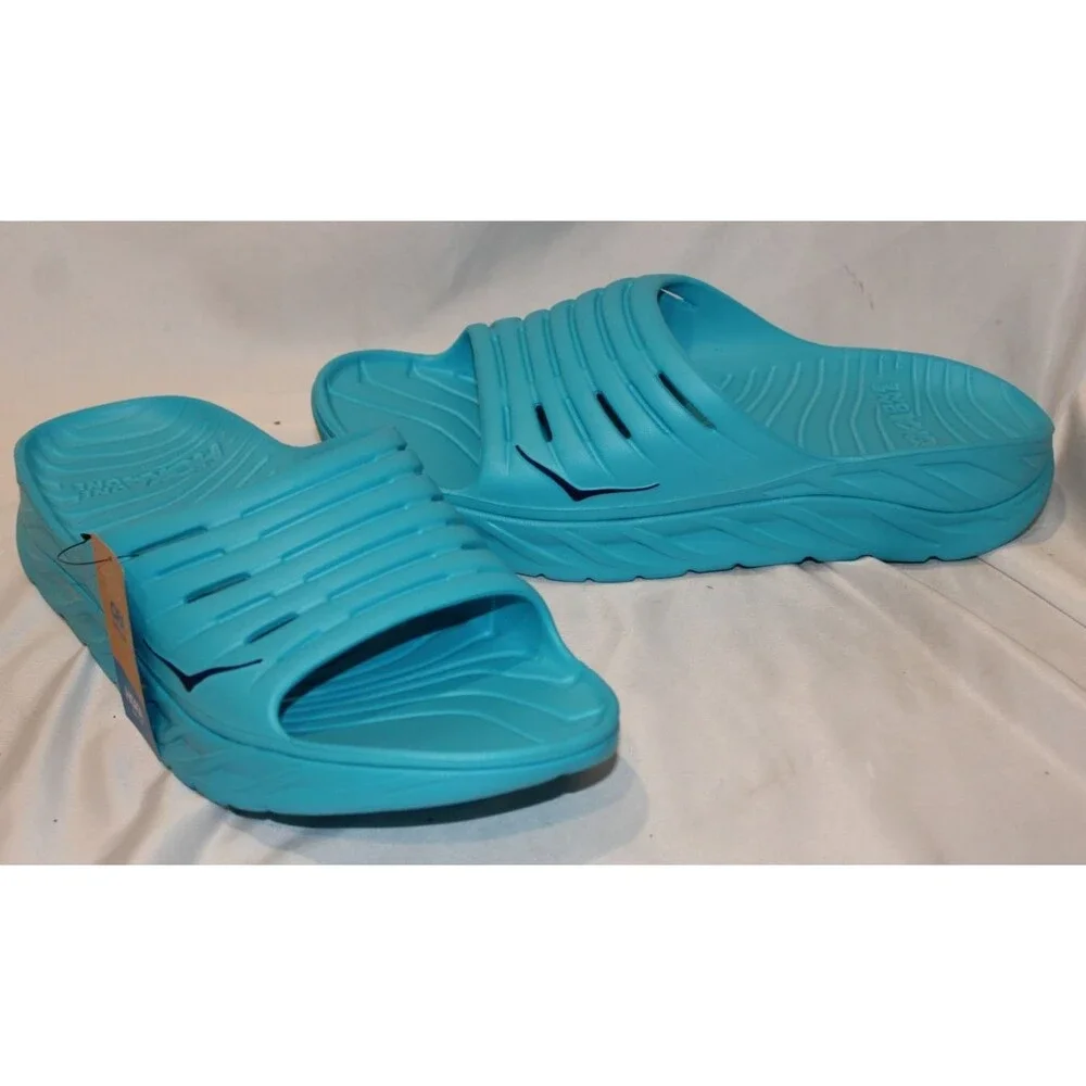 HOKA Men's U Ora Recovery Slide Sandal ROYAL‎ BLUE SZ 14